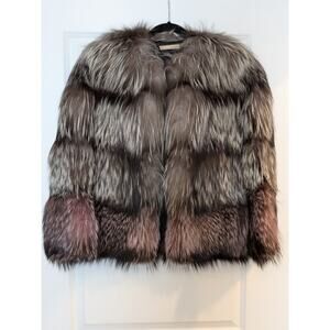 100% Authentic Michael Kors Collection Fox Fur Jacket - Small, S - Excellent